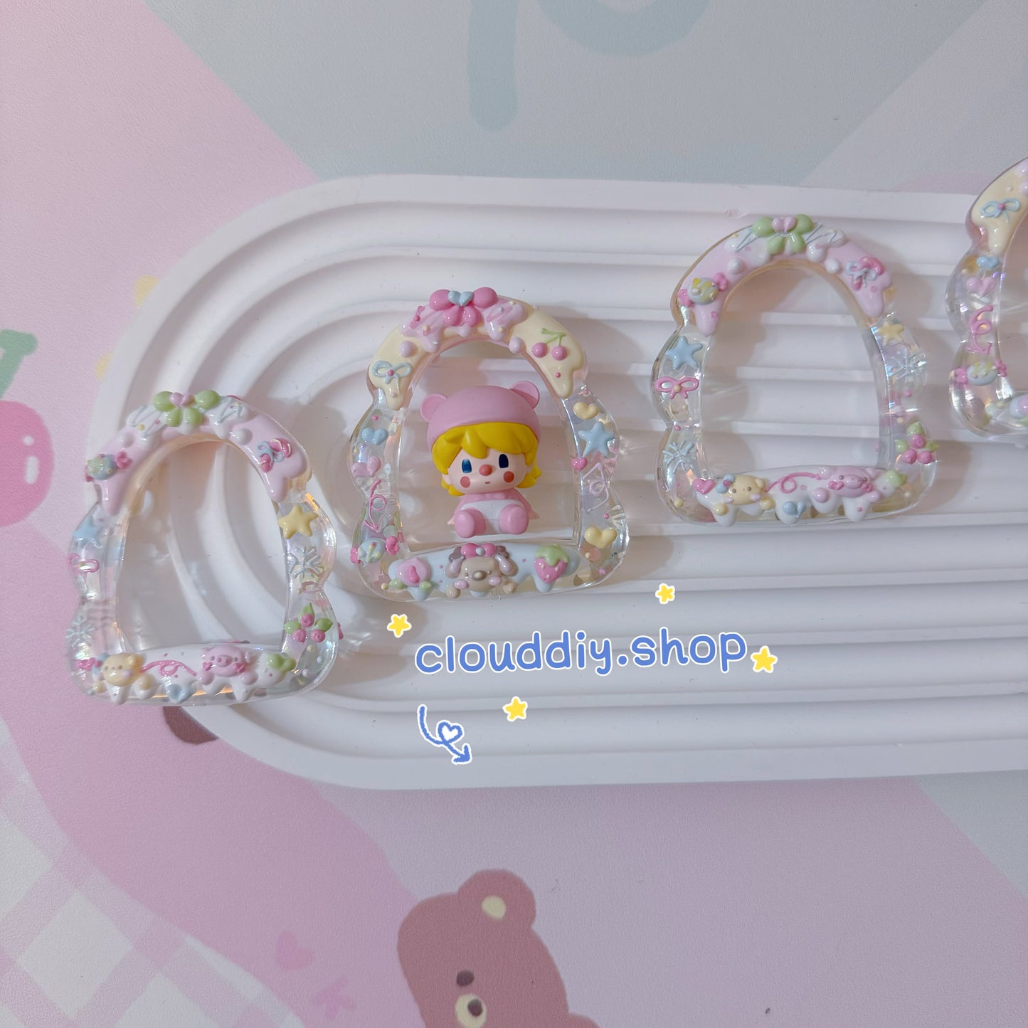 Hand-Painted Beads For Macaron Picture Frames
