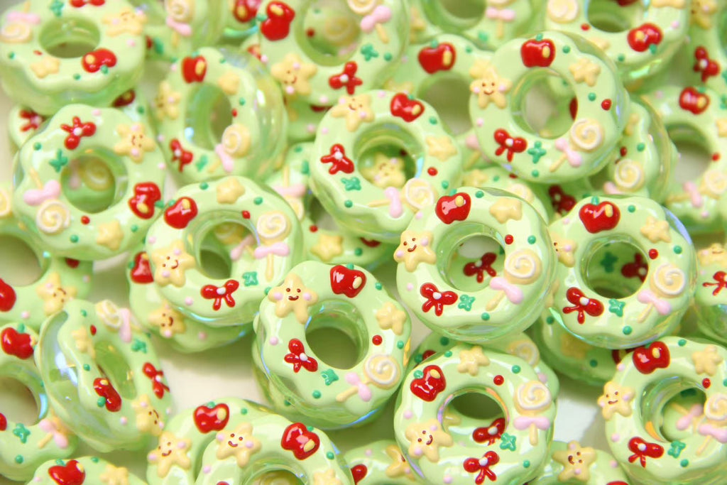 Christmas Hand-Painted Beads