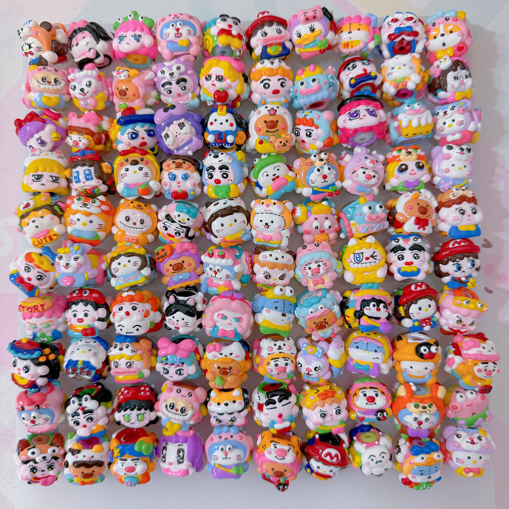 Mix Cartoon Hand Painted Beads