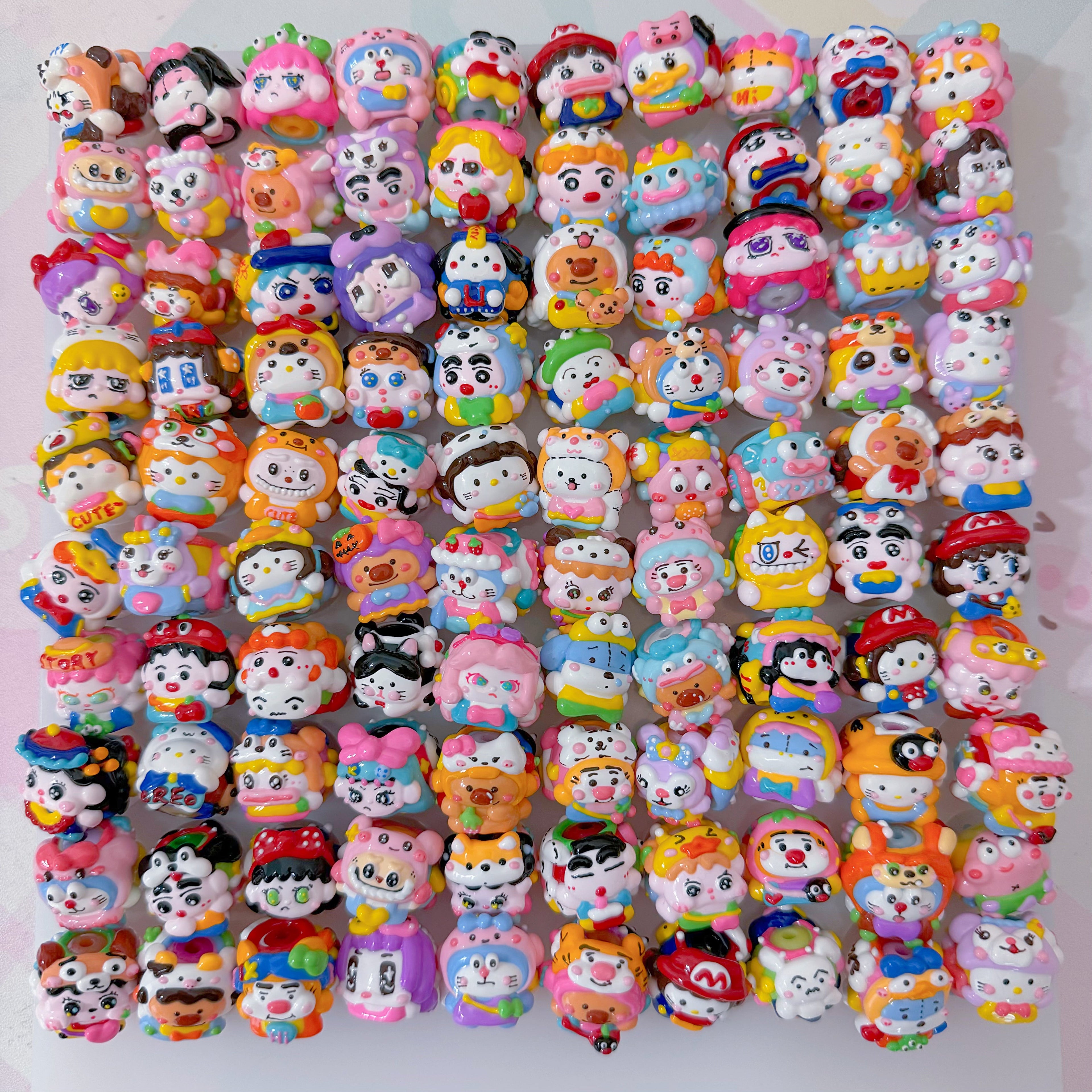 Mix Cartoon Hand Painted Beads