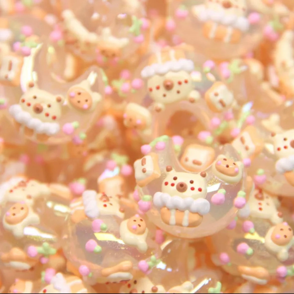 Hand-Painted Moon Bead