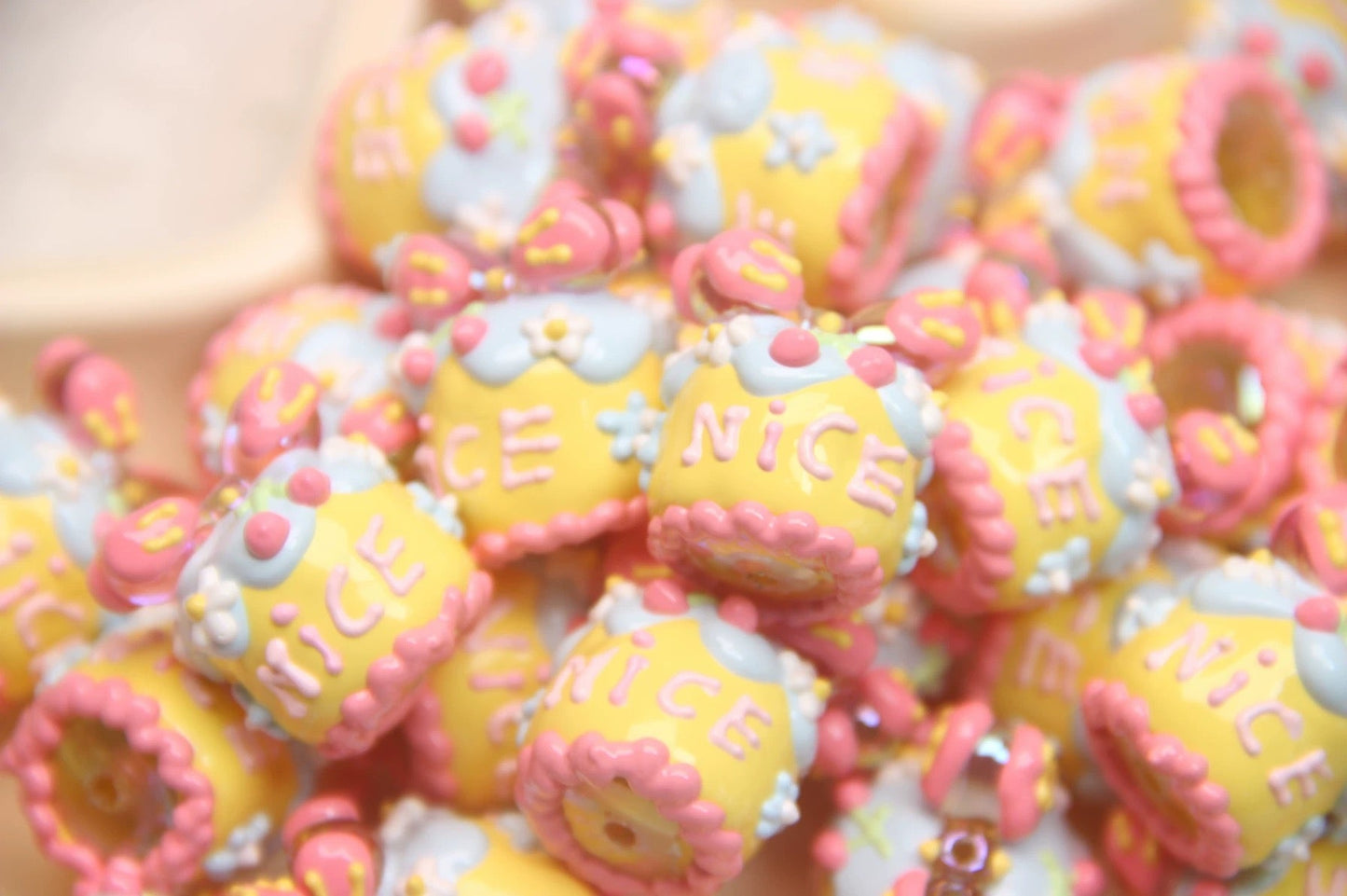 Milk Carton Hand-Painted Beads