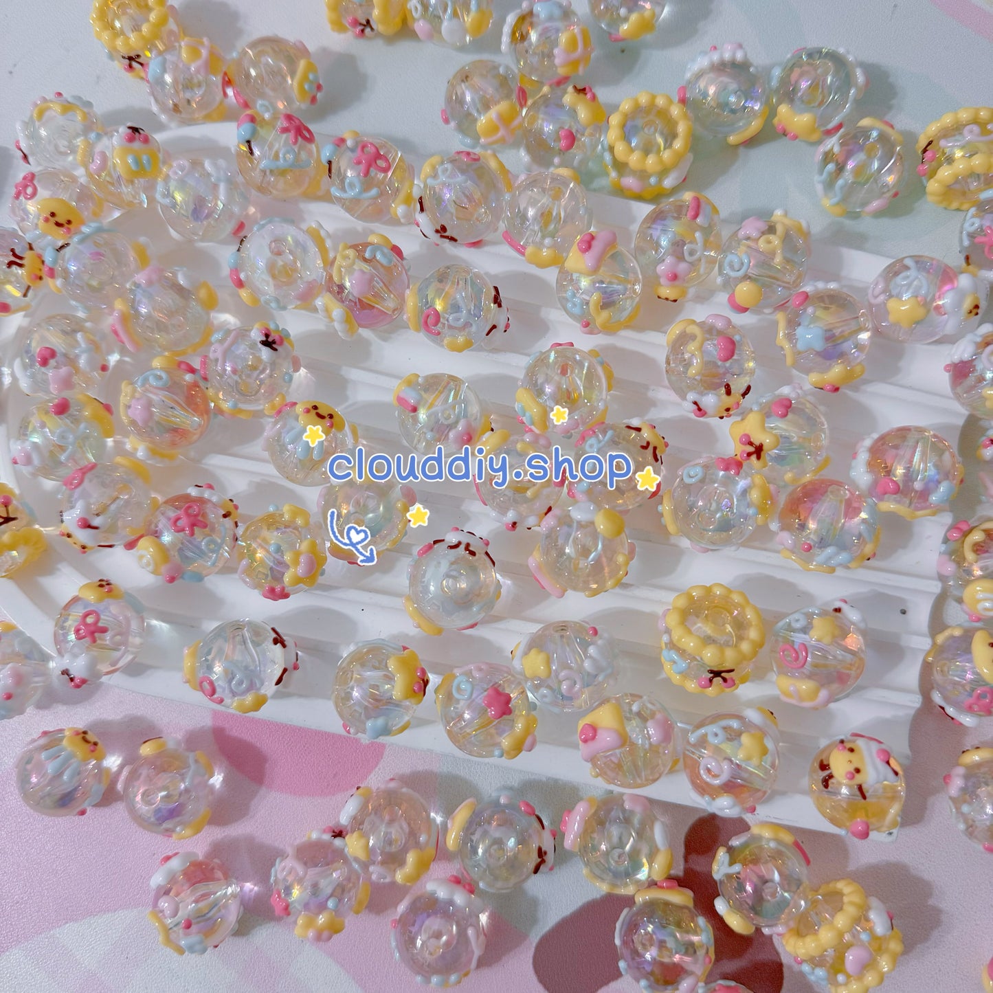 Yellow Is A Hand-Painted Bead
