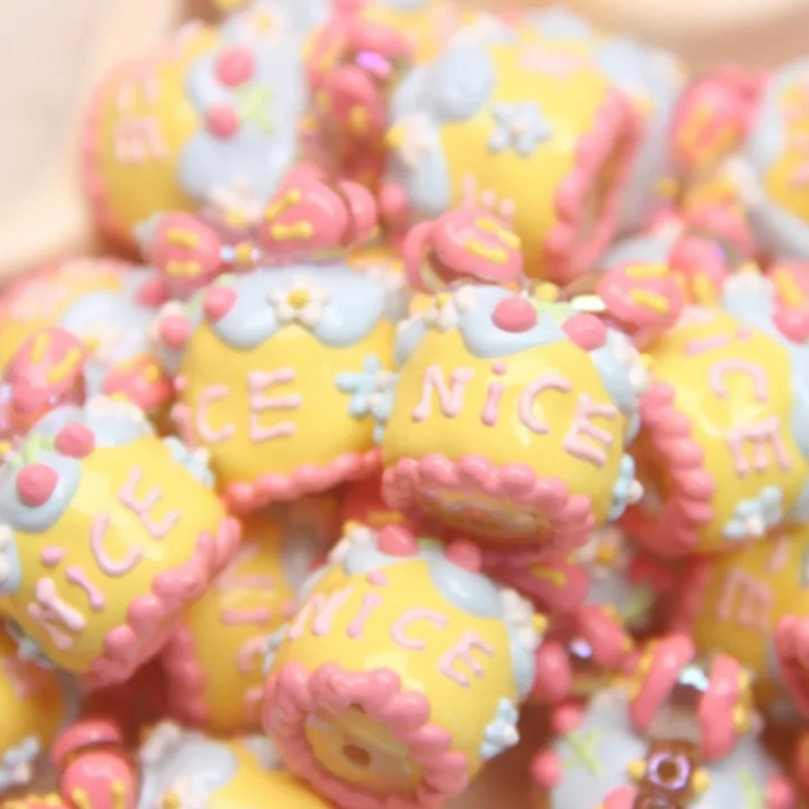 Milk Carton Hand-Painted Beads