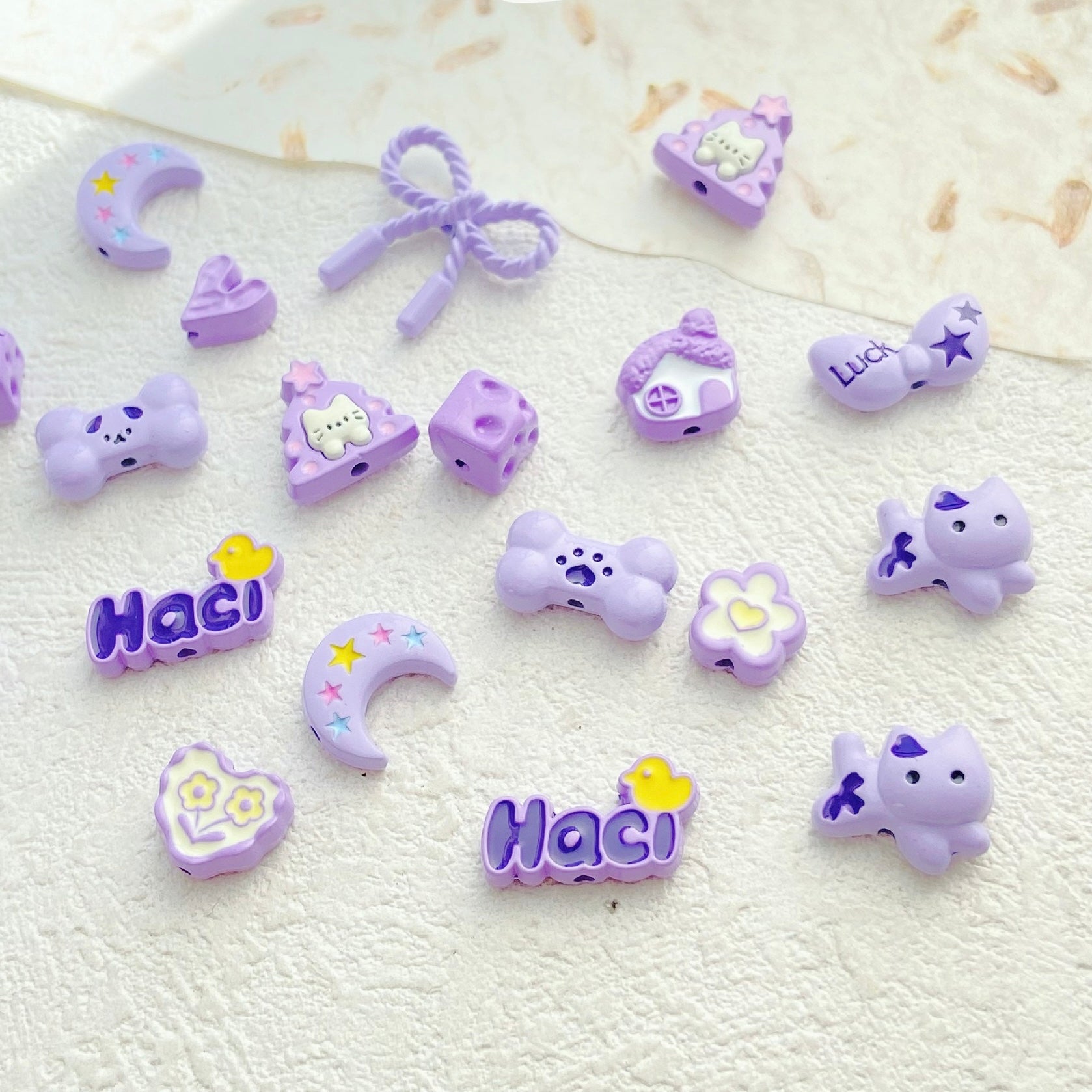 Purple-Colored Alloy Beads