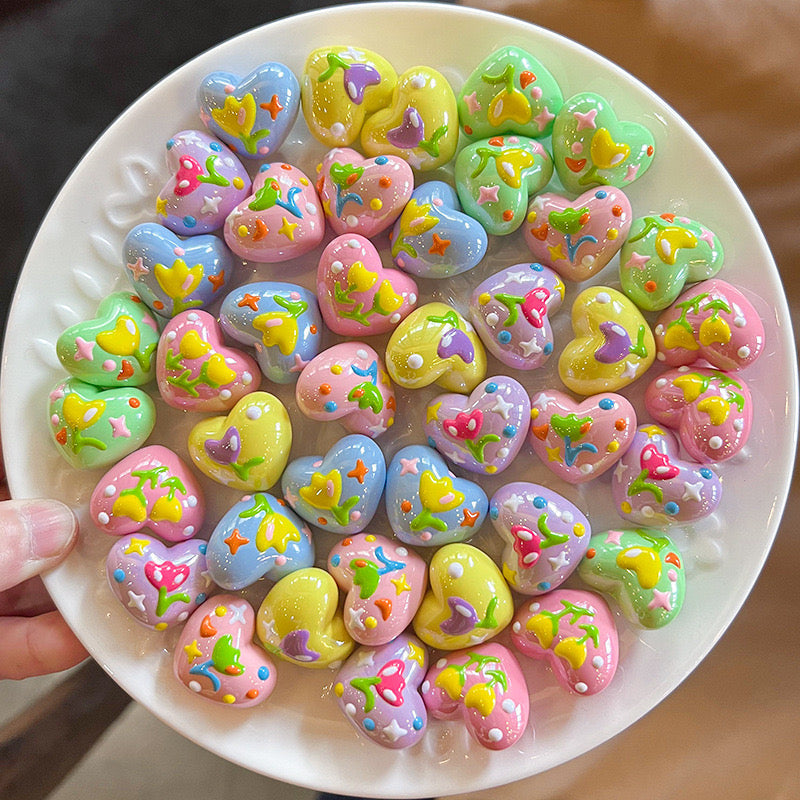 Hand-Painted Love Beading