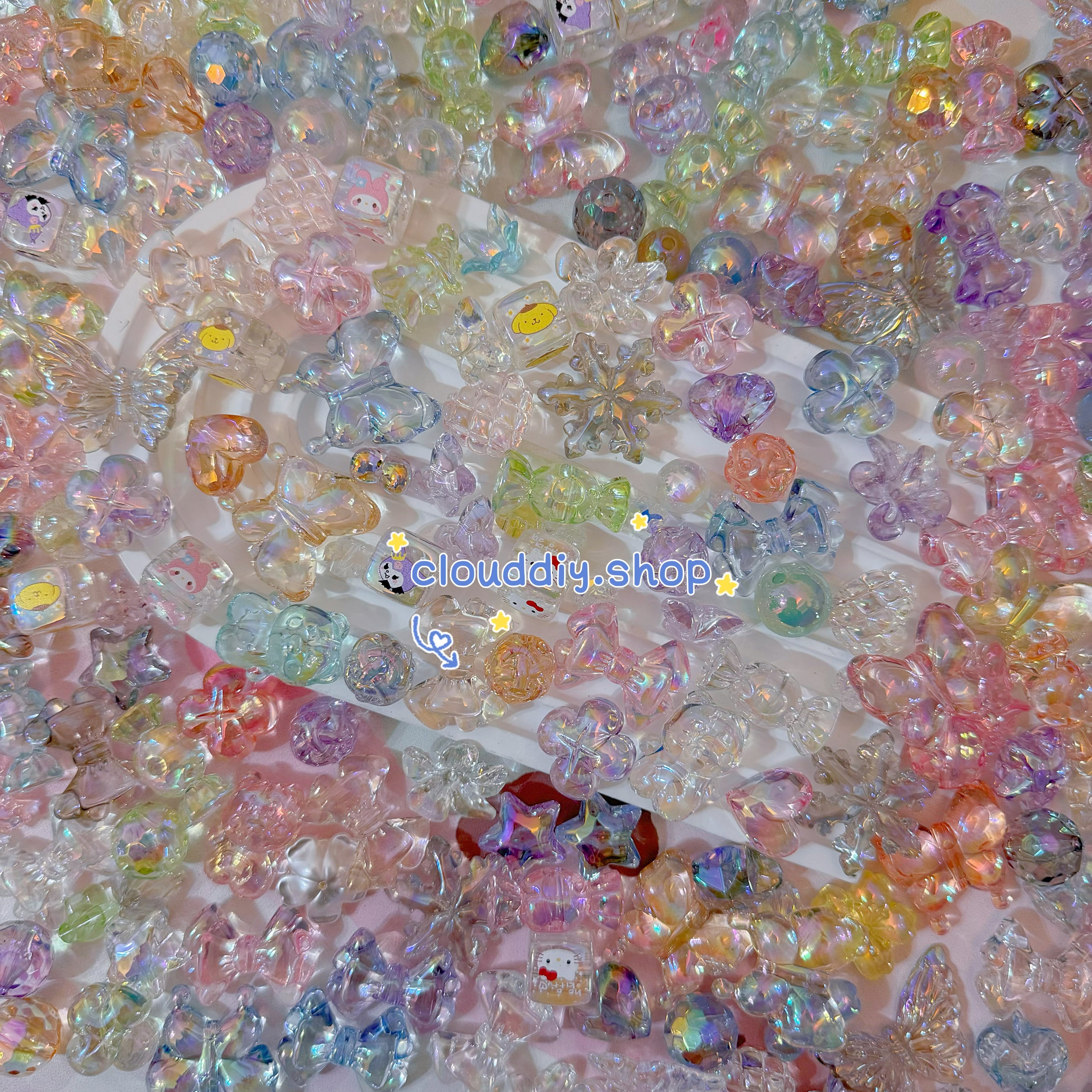 Mixed Transparent Beads