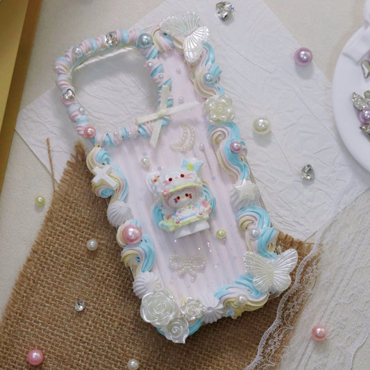 Cute cartoon cream glue mobile phone case