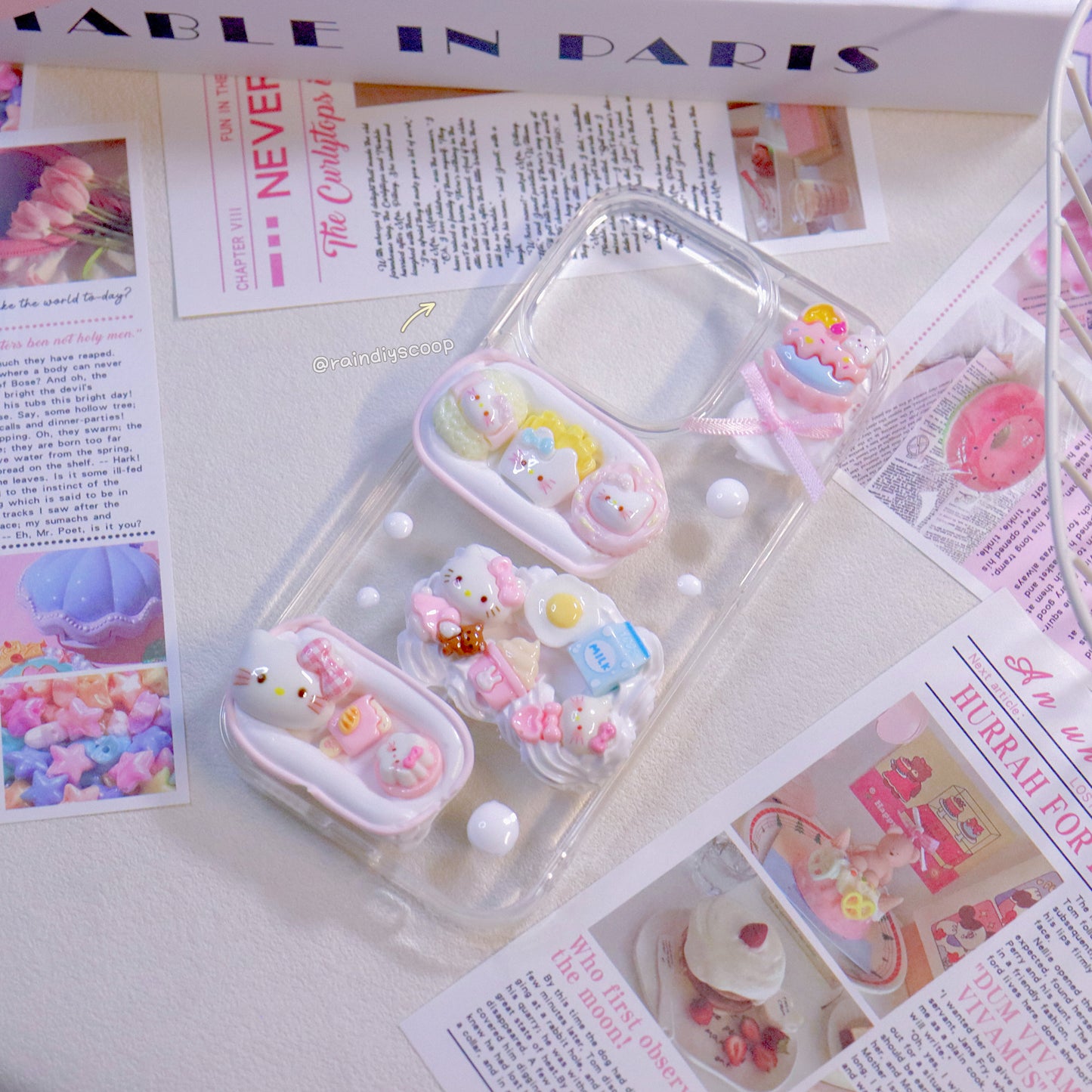 Cute cartoon charm cream glue mobile phone case