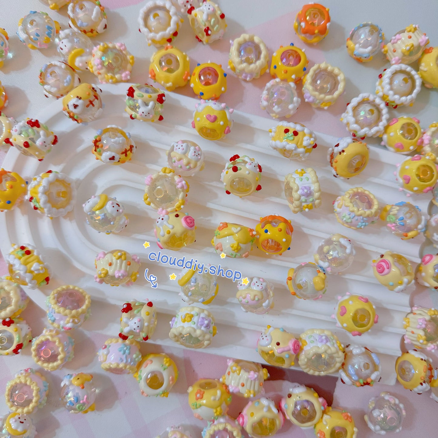Hand-Painted Beads In Lovely Colors