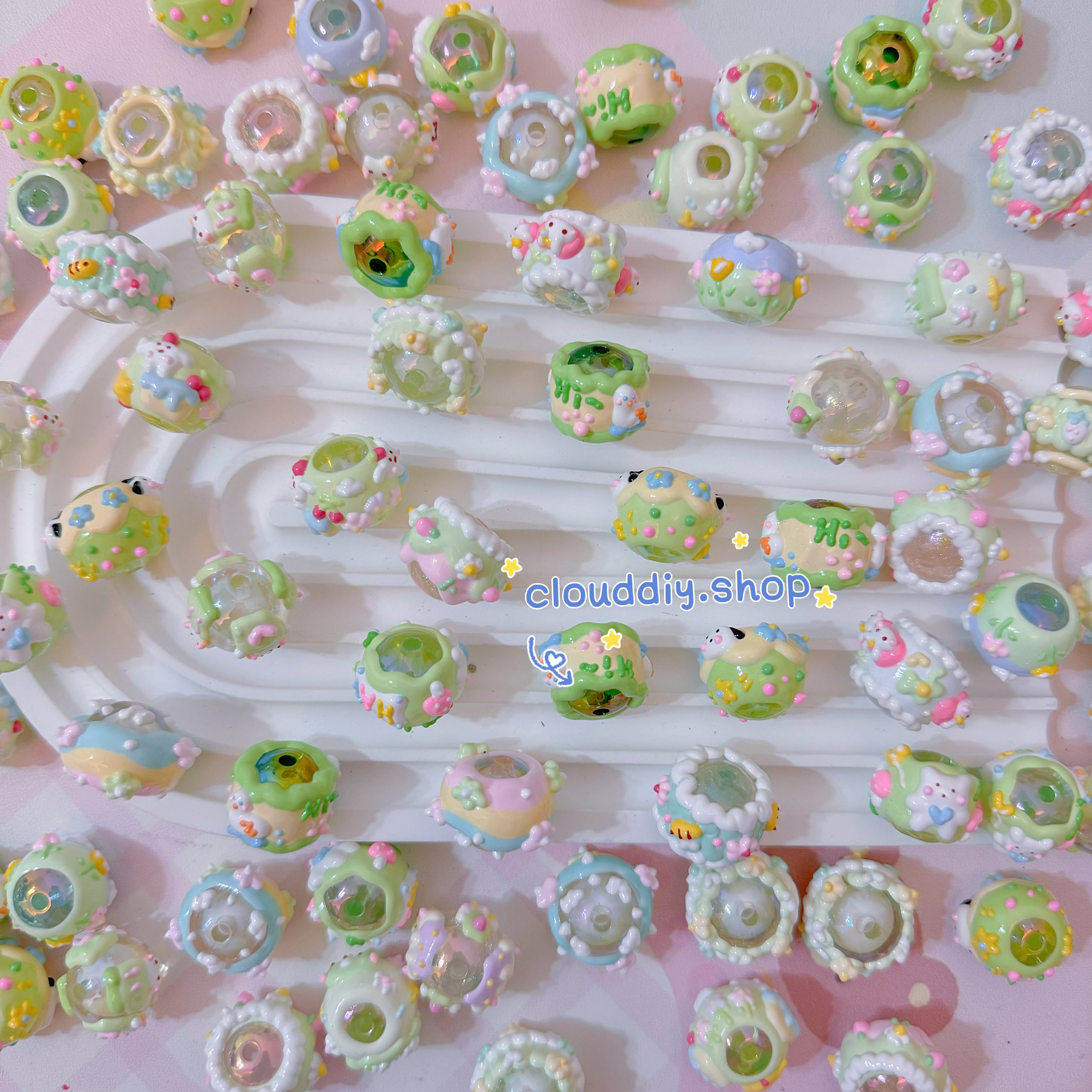 Hand-Painted Beads In Lovely Colors