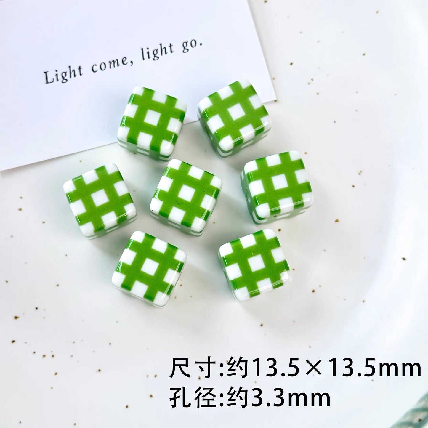 Green-Colored Beads