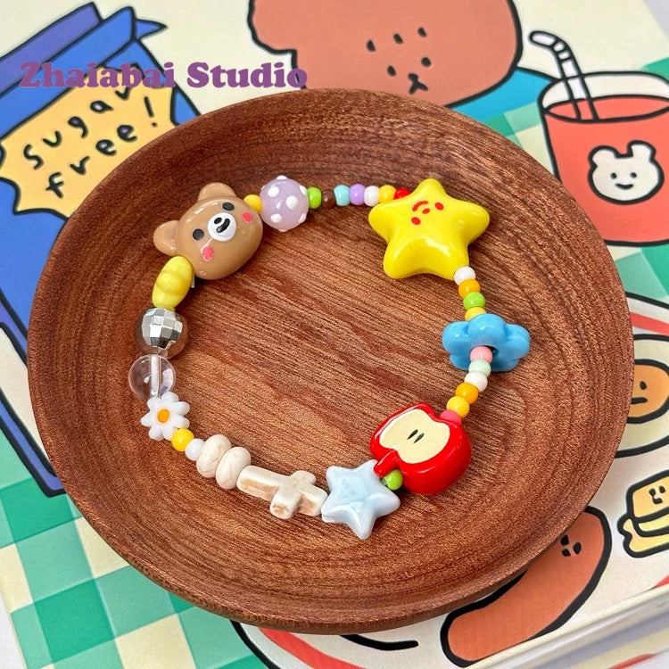 Cute Apple Cartoon Beads