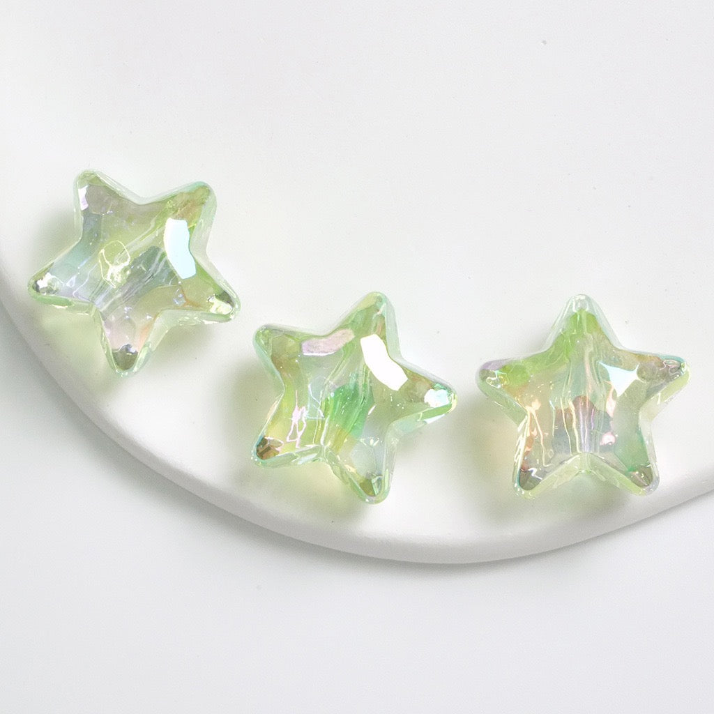 Transparent Star-Shaped Heart-Shaped Beads