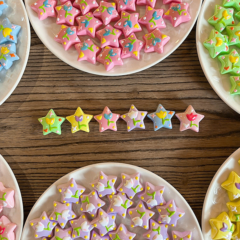 Hand-painted Stars Beaded