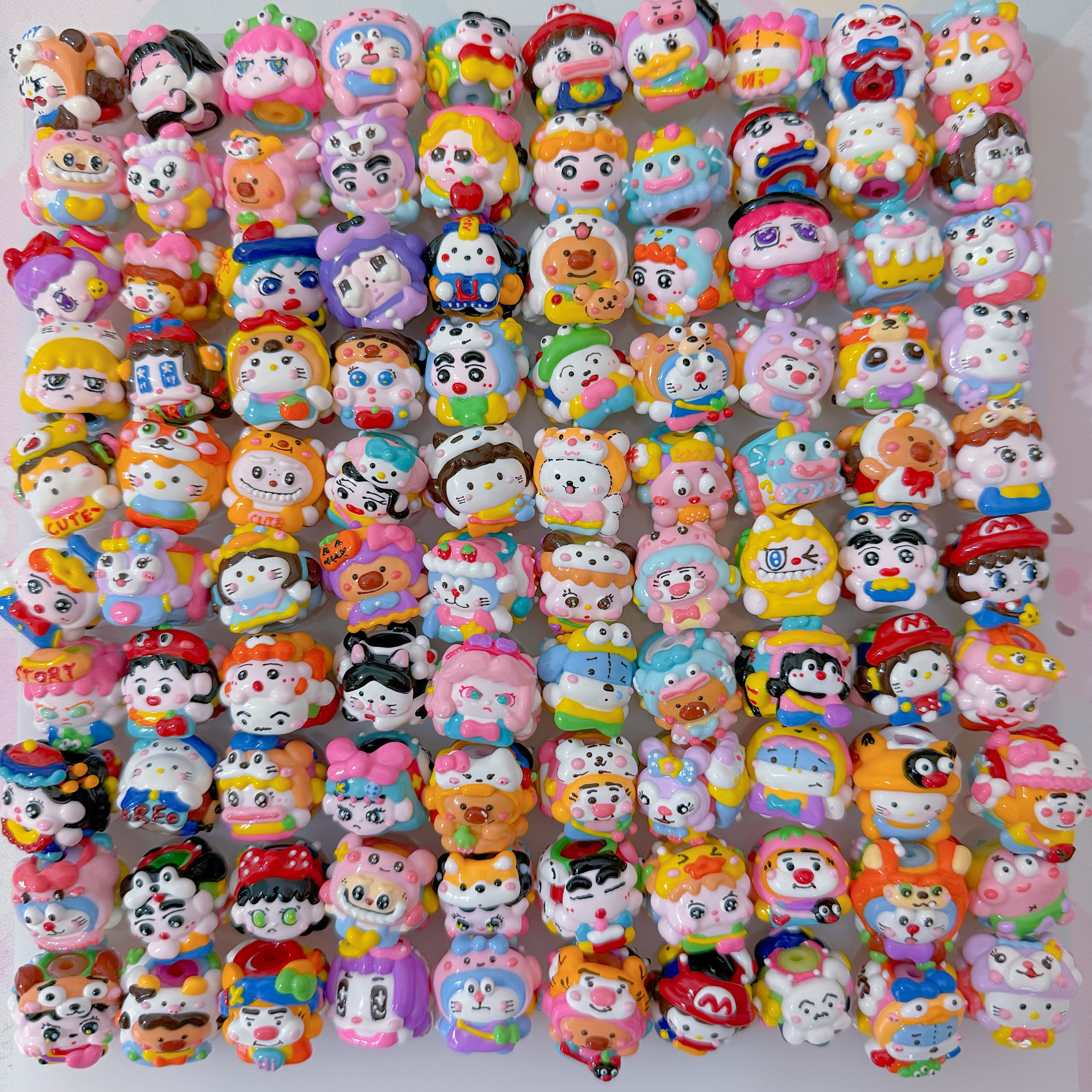 Mix Cartoon Hand Painted Beads