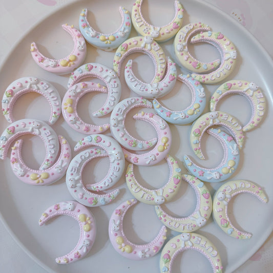 Hand-Painted Moon Bead