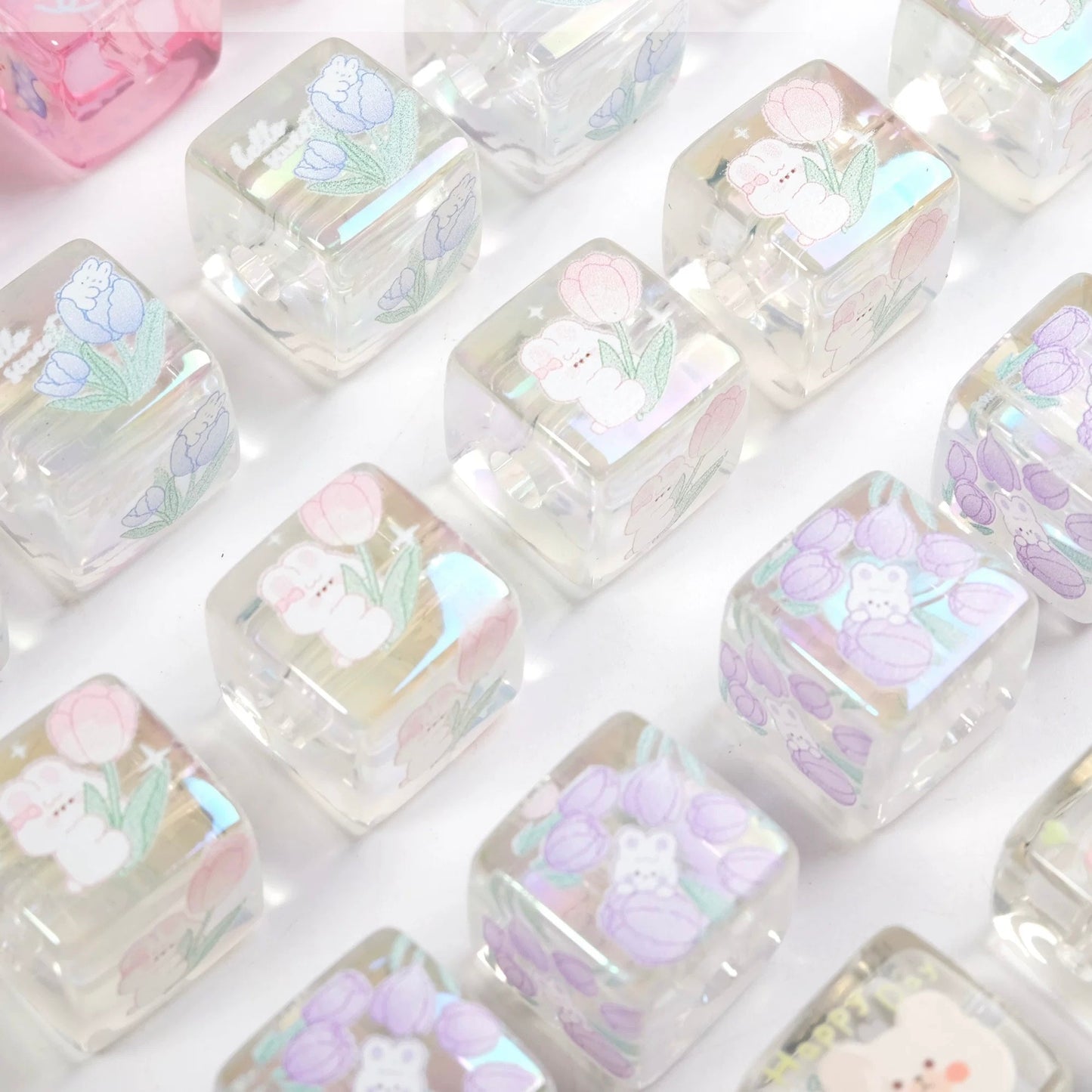 Translucent Square Bead String