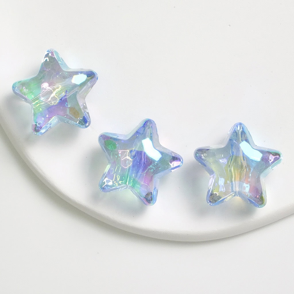 Transparent Star-Shaped Heart-Shaped Beads
