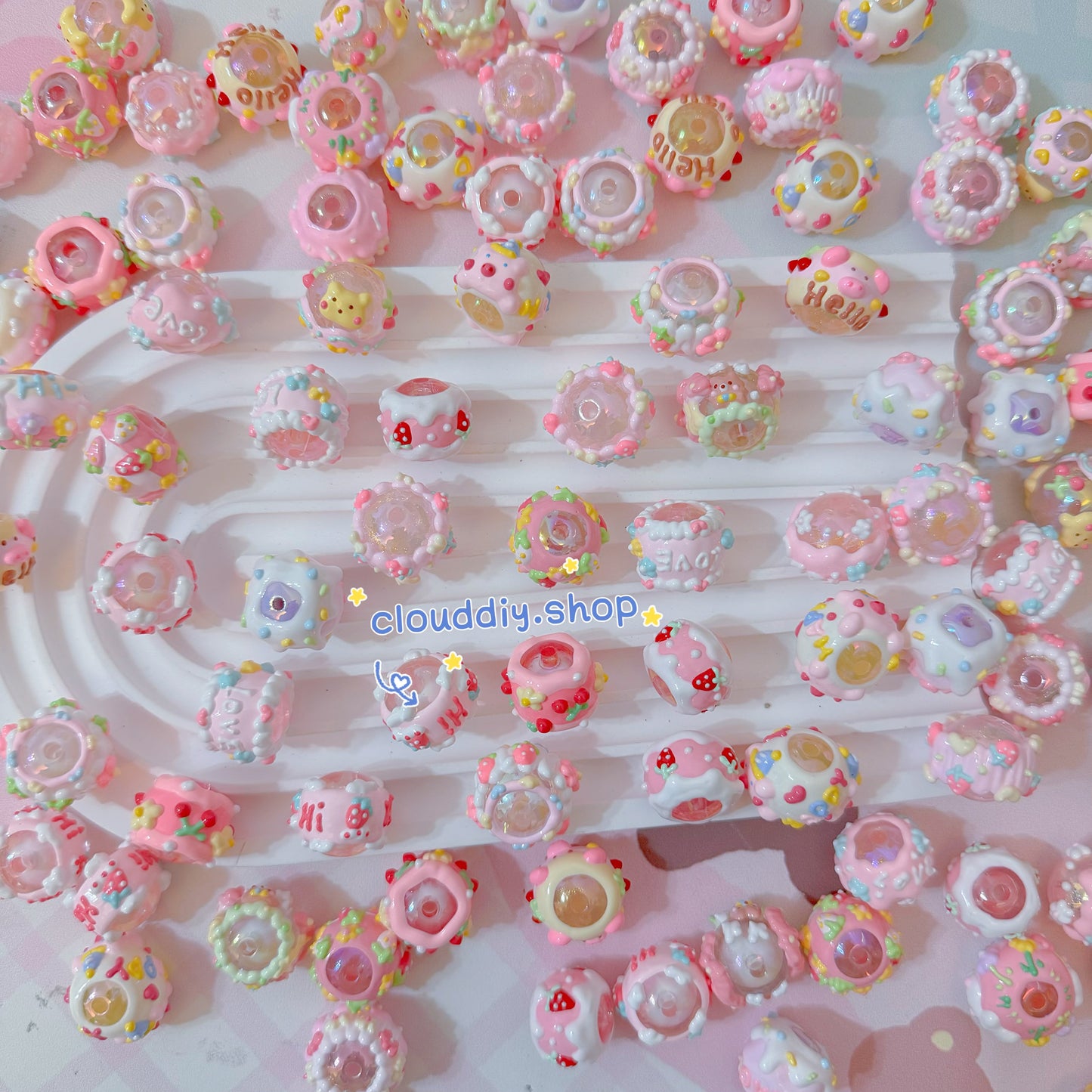 Hand-Painted Beads In Lovely Colors