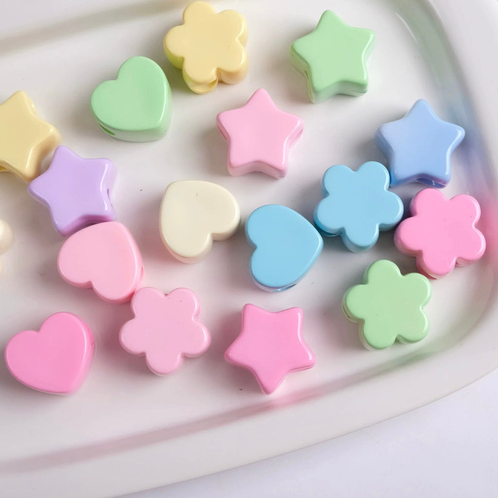 Star, Flower And Heart-Shaped Beads String