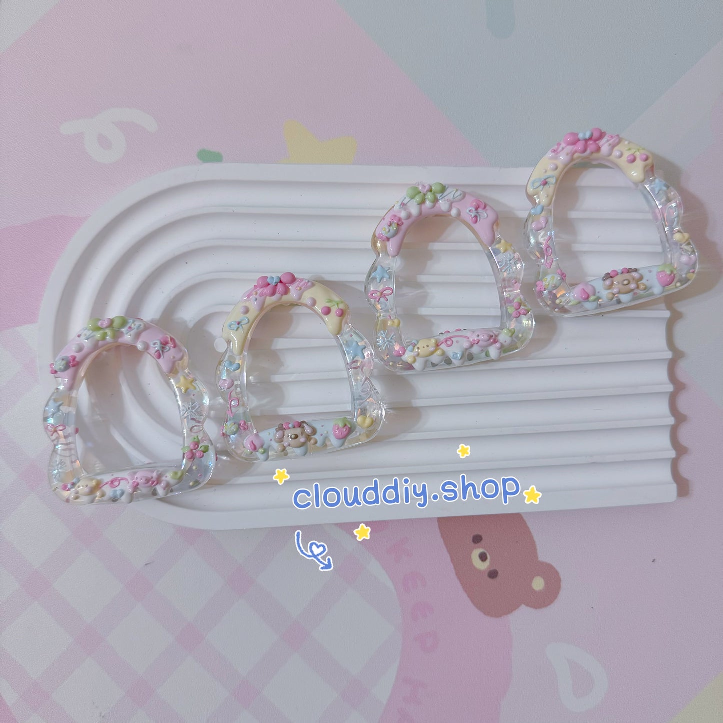Hand-Painted Beads For Macaron Picture Frames