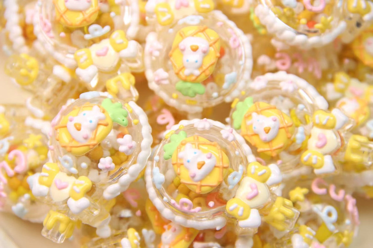 Hand-Painted Lollipop-Shaped Beads
