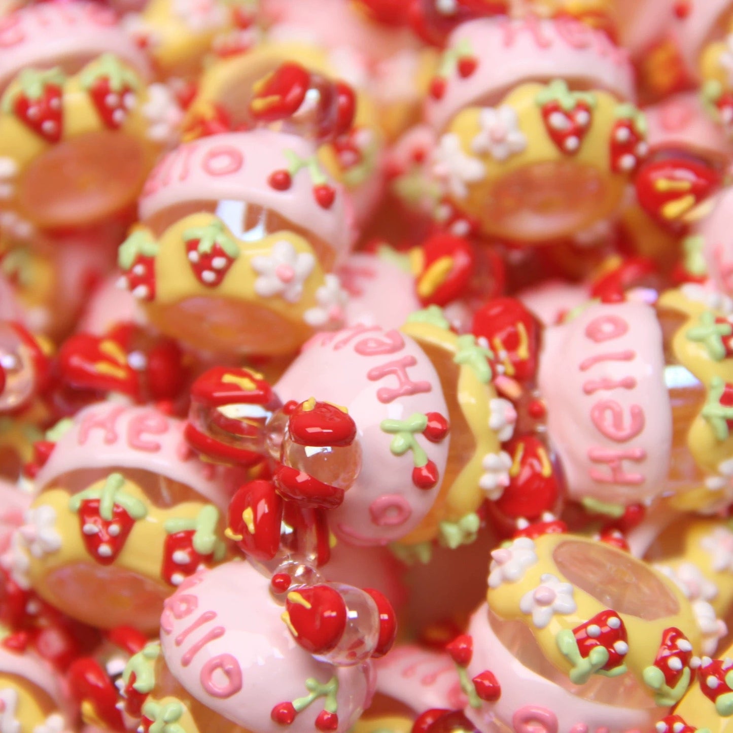 Milk Carton Hand-Painted Beads