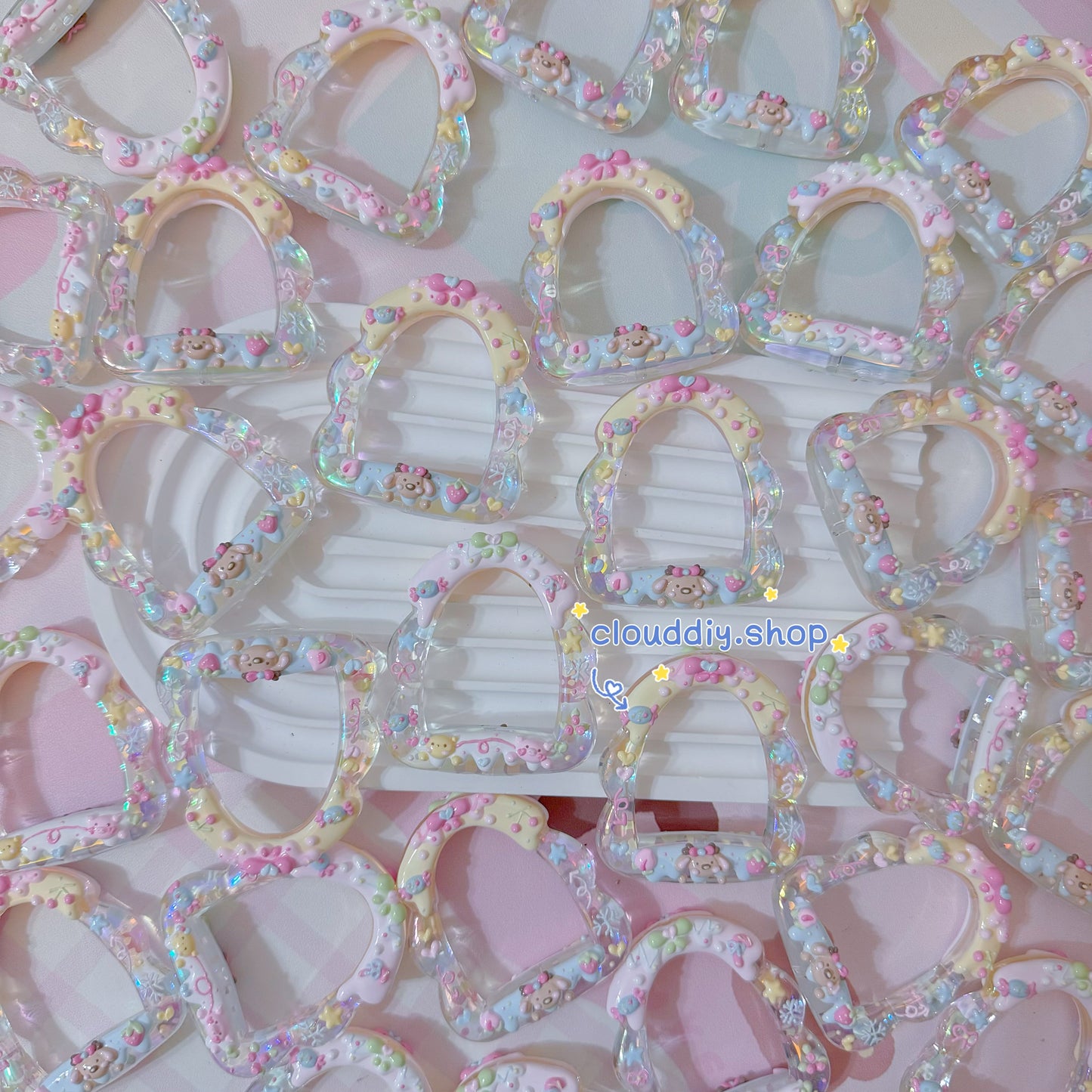 Hand-Painted Beads For Macaron Picture Frames