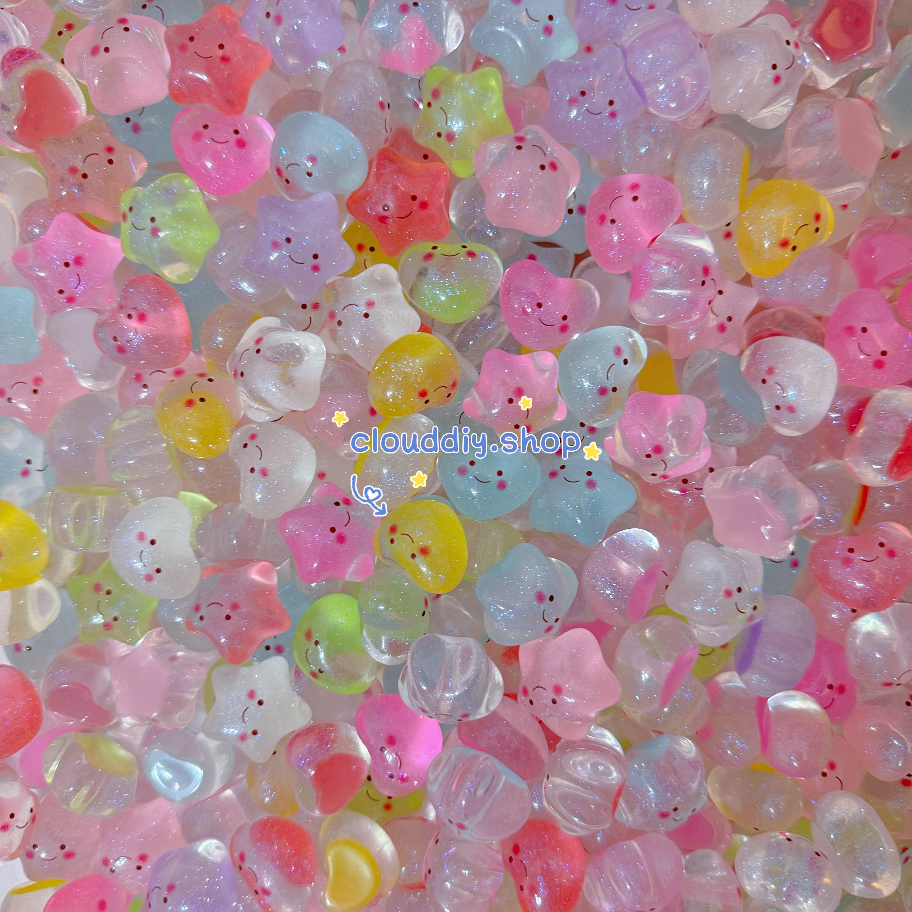 Glow-In-The-Dark Love Star Charm