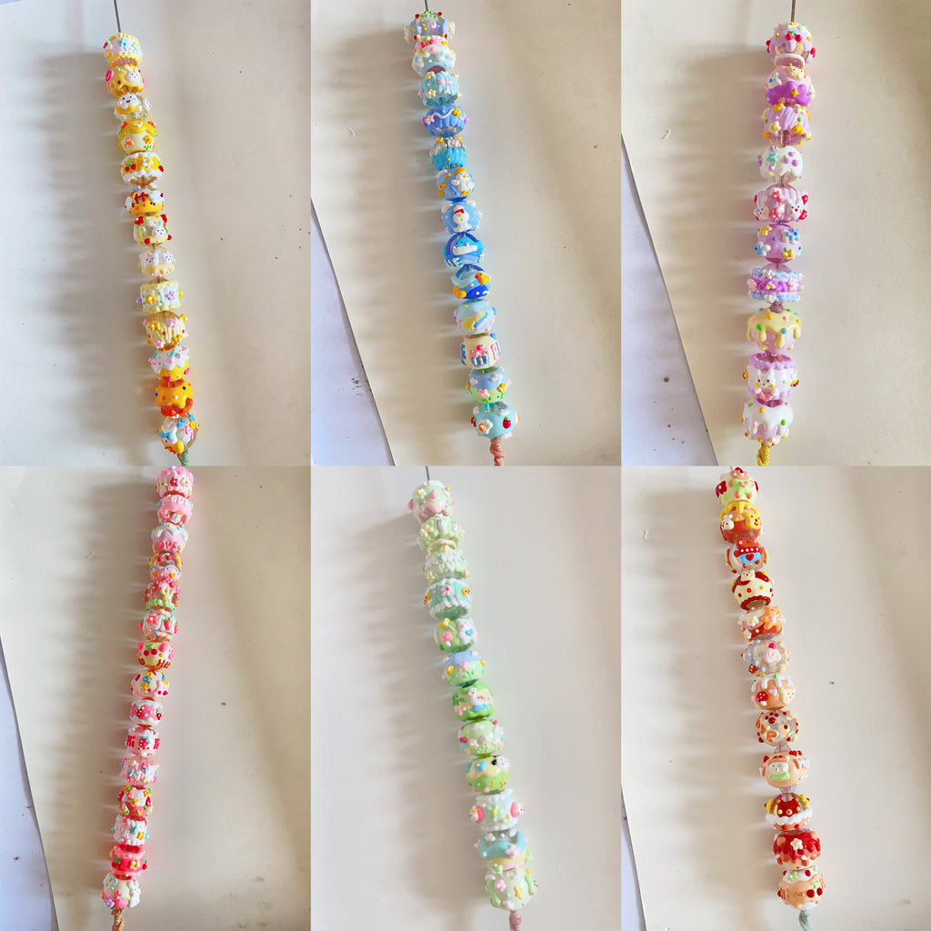 Hand-Painted Beads In Lovely Colors