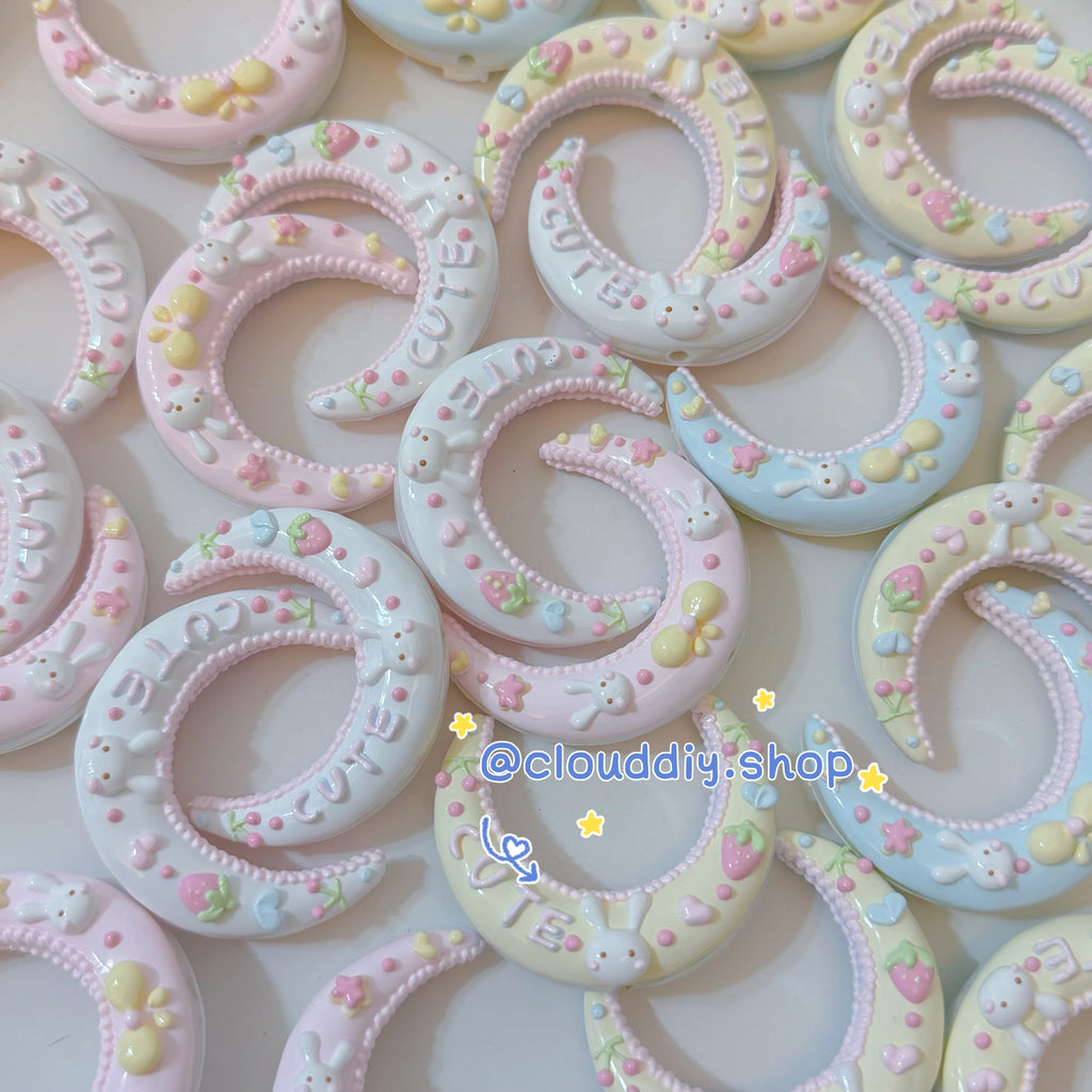 Hand-Painted Moon Bead