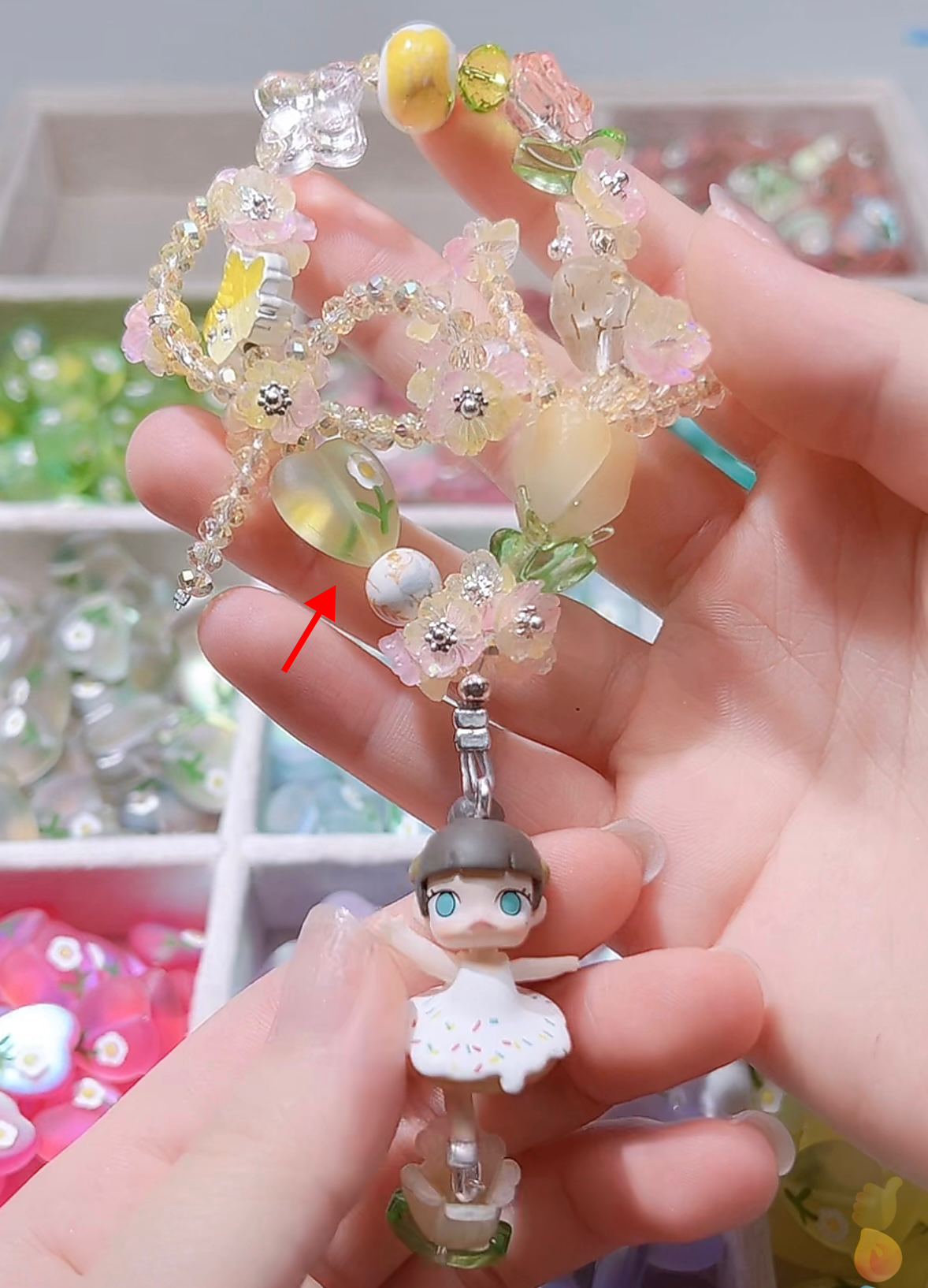 Rose-Shaped Beaded Jewelry