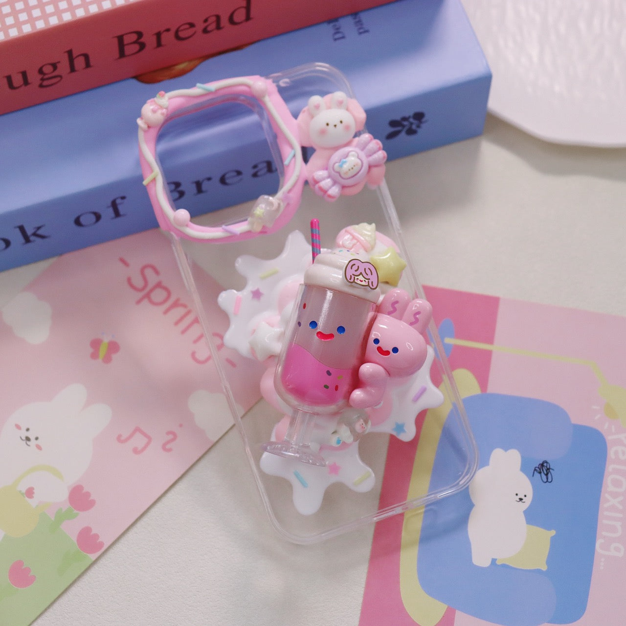 Cream glue mobile phone case