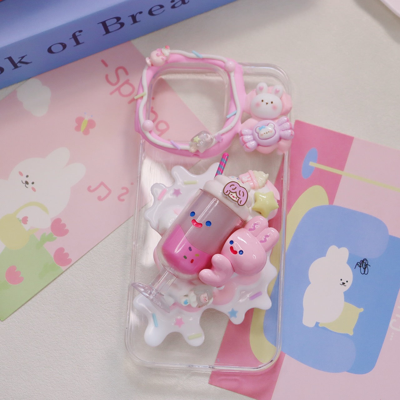 Cream glue mobile phone case