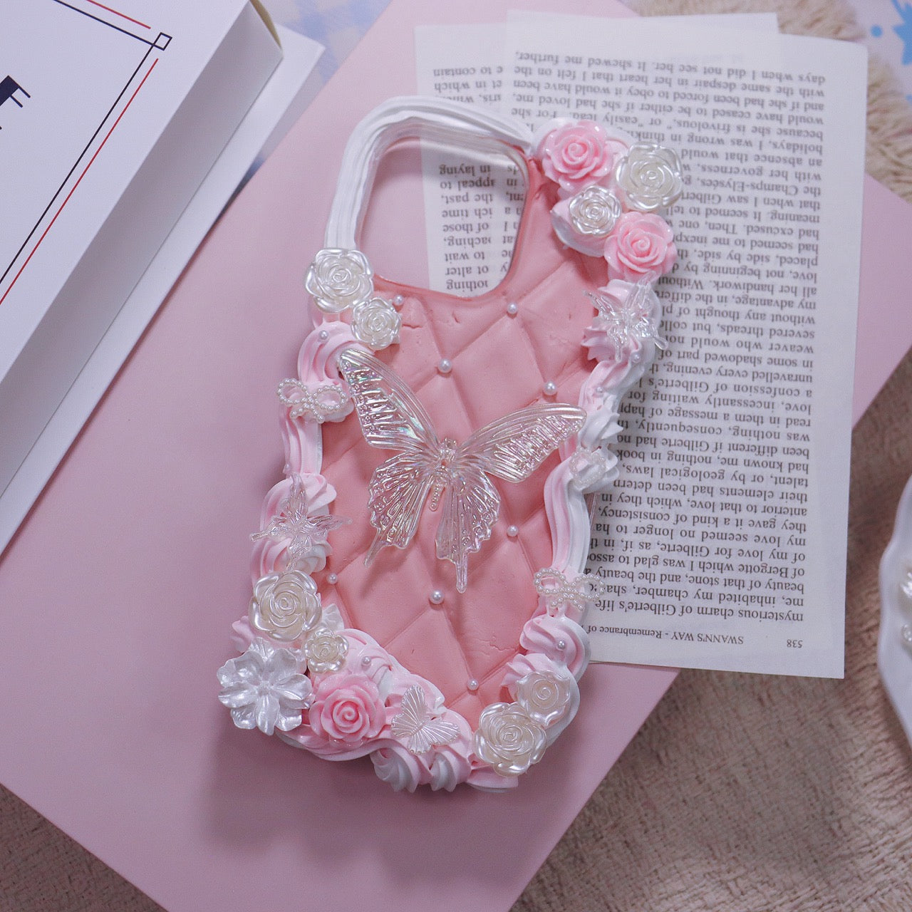 Pink rose butterfly