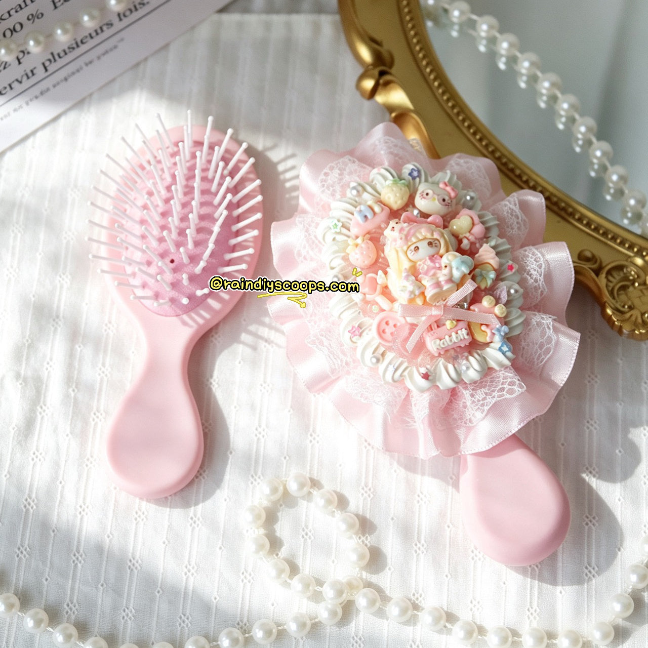 Pink cream glue comb