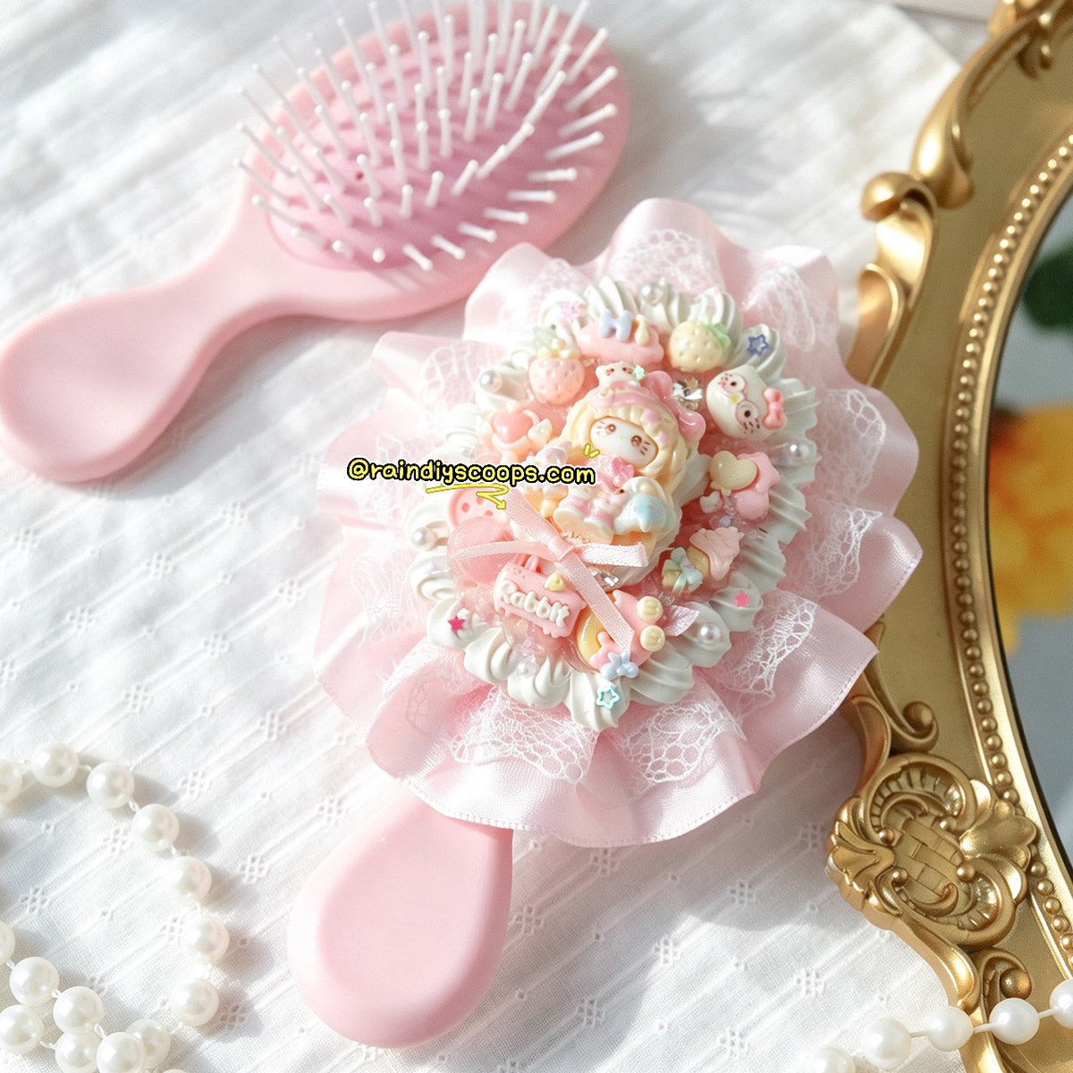 Pink cream glue comb