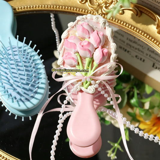 Pink cream glue comb