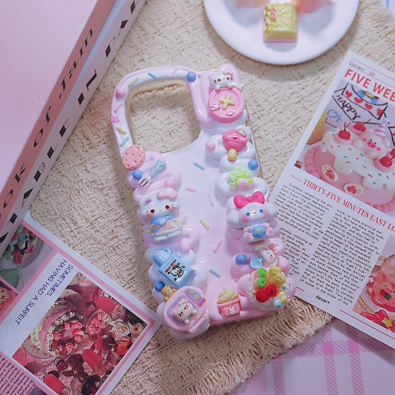 Dessert party cream glue mobile phone case