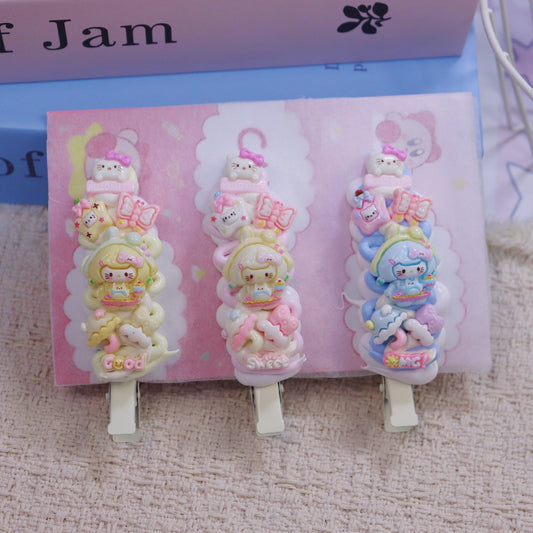 Collection of multi-style cream glue hairpins
