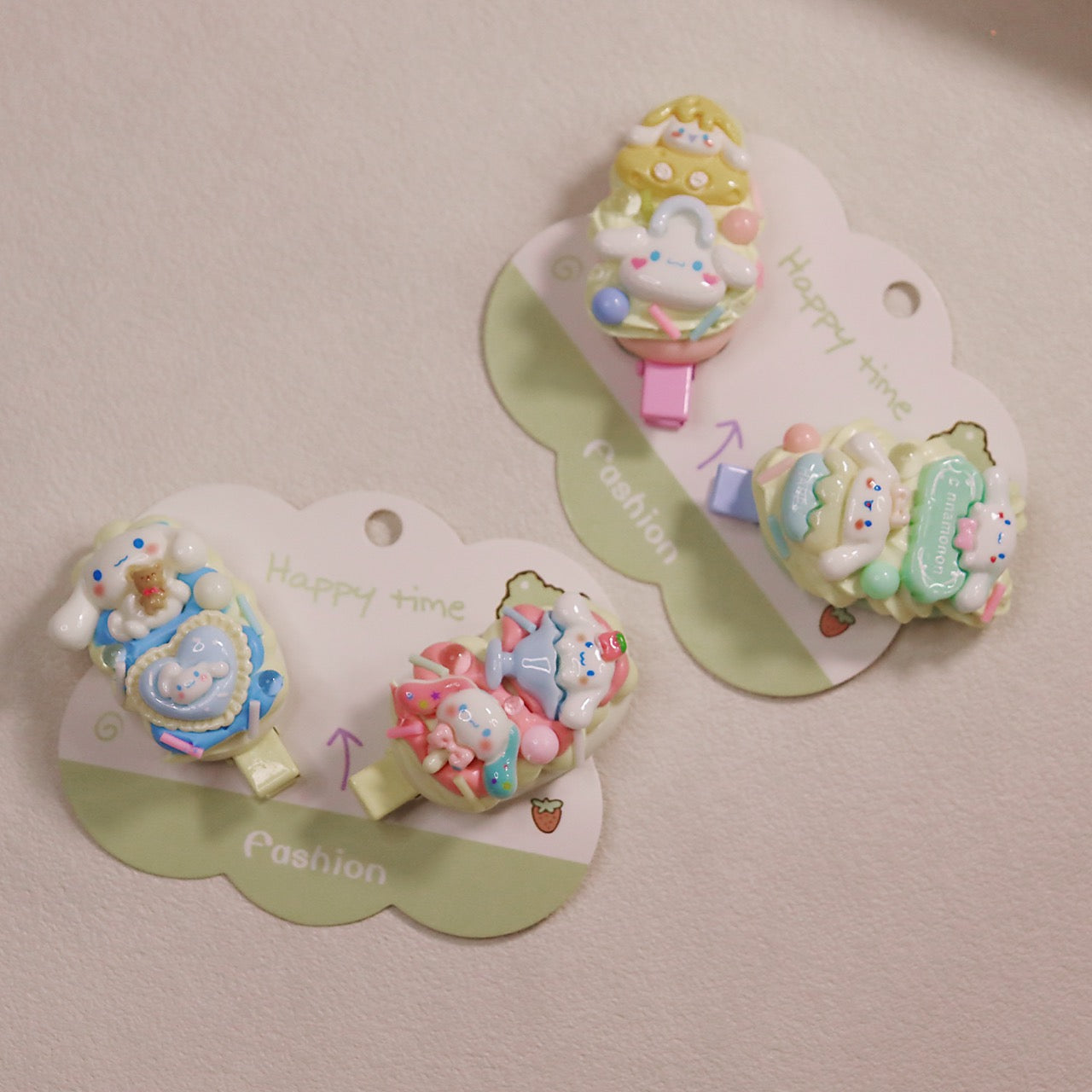 Collection of multi-style cream glue hairpins