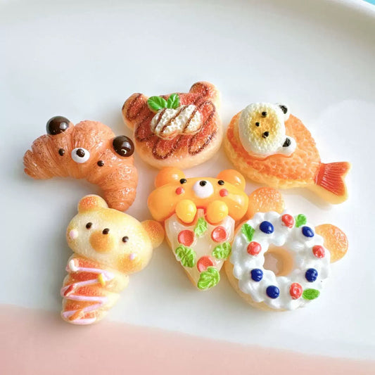 Bear bread Resin cartoon accessories
