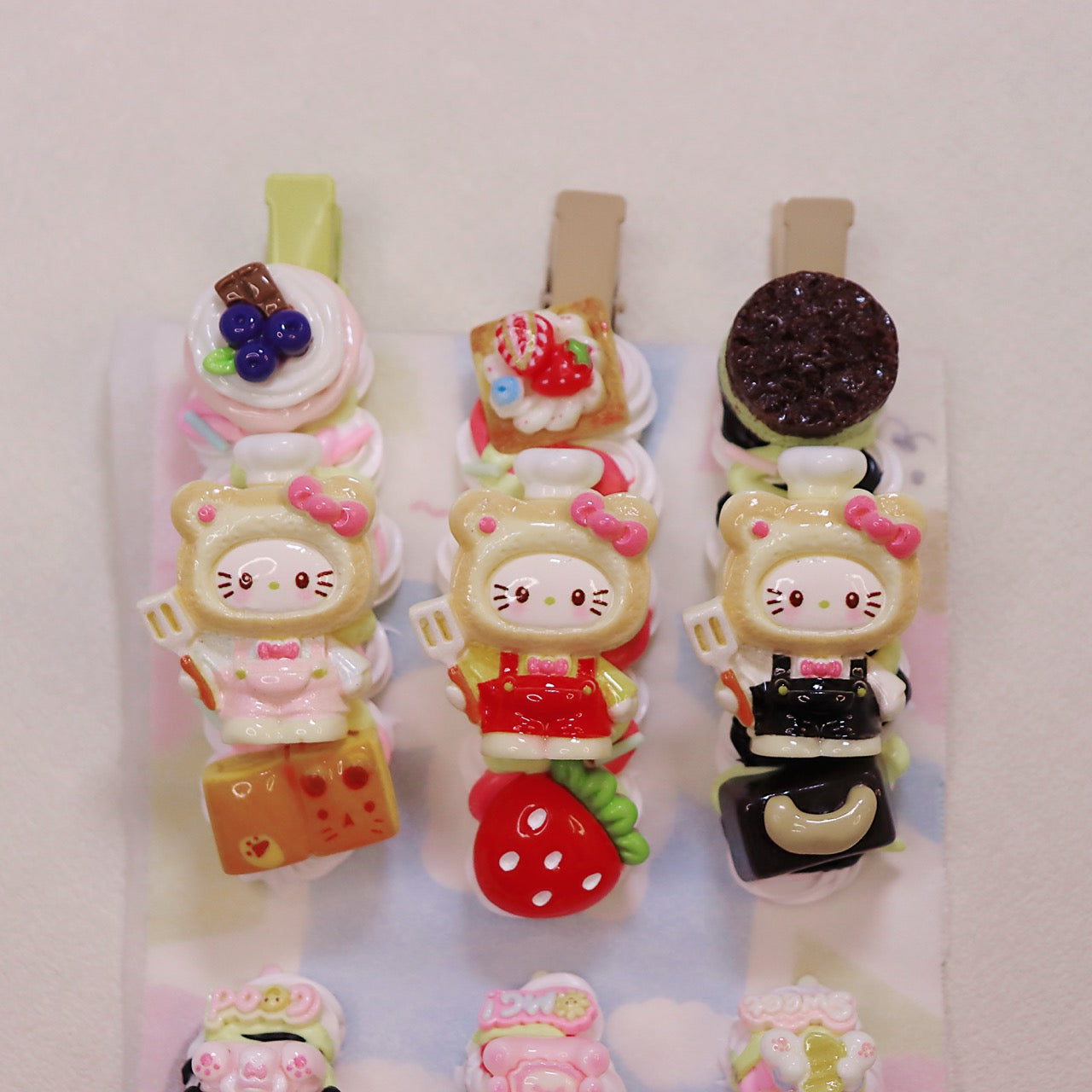 Collection of multi-style cream glue hairpins