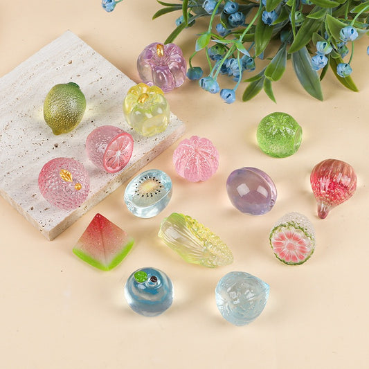 Luminous transparent fruit and vegetables