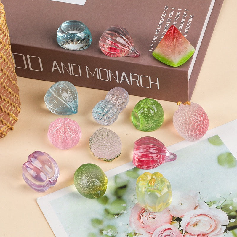 Luminous transparent fruit and vegetables