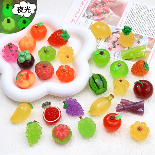 Luminous resin three-dimensional fruit