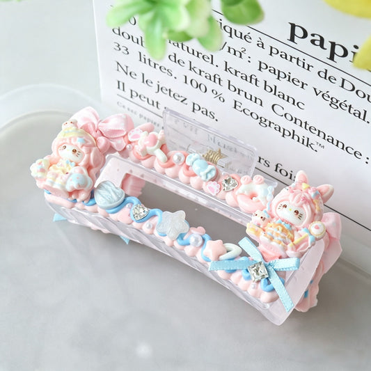 Decorated Cream Glue Claw Clip