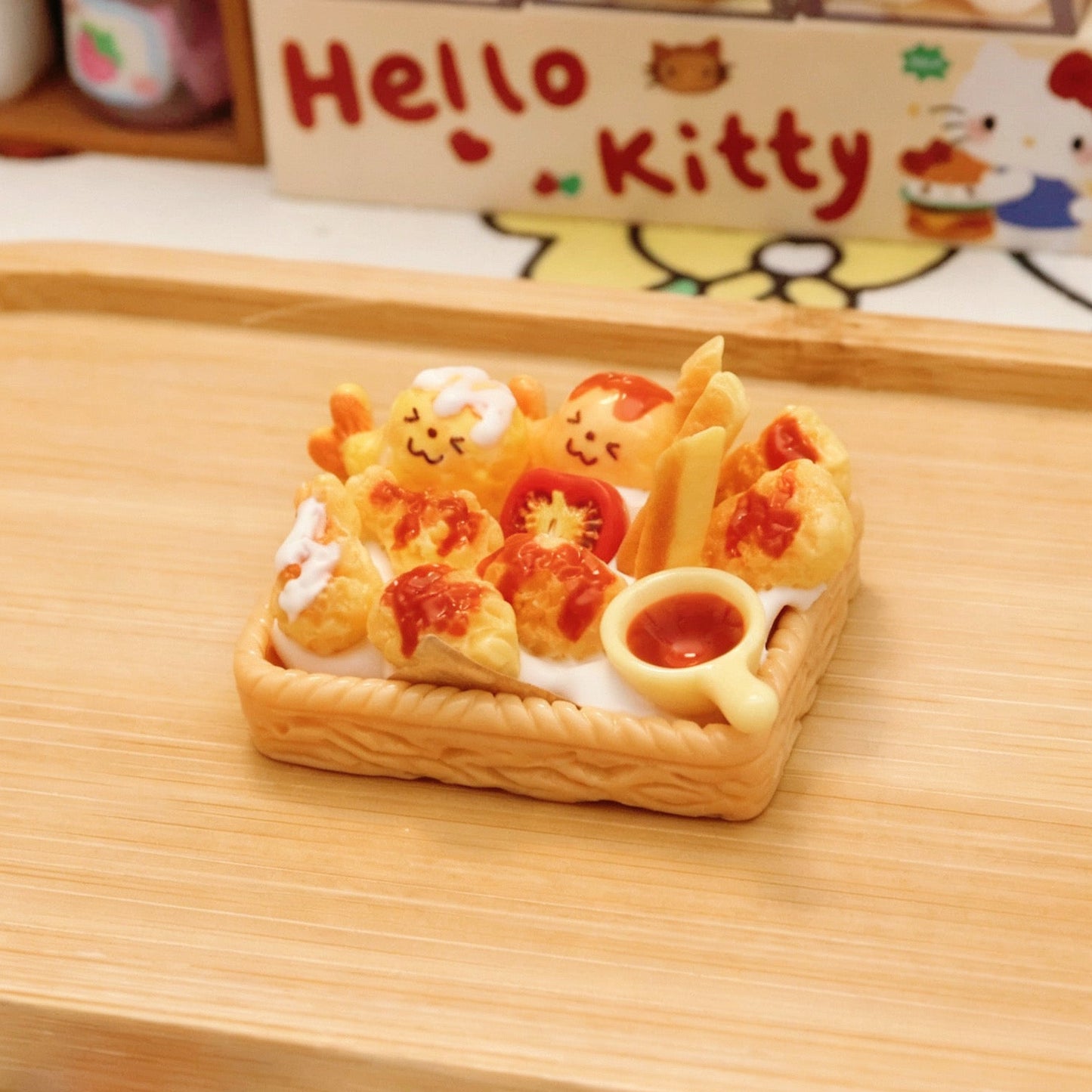 Mini Fried Chicken Nuggets, Fries & Chicken Legs Resin Charms
