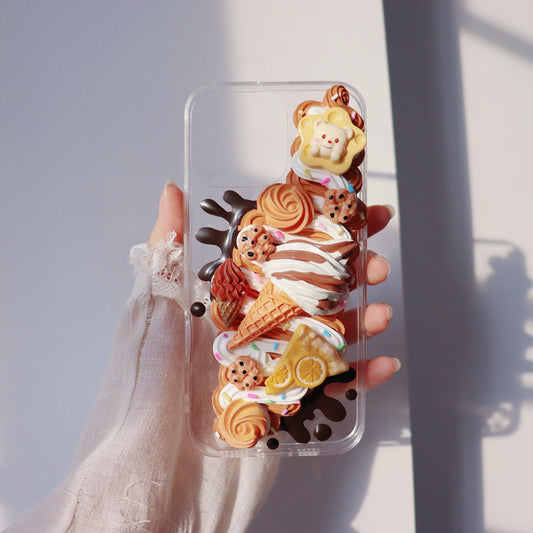 Ice cream handmade cream glue case